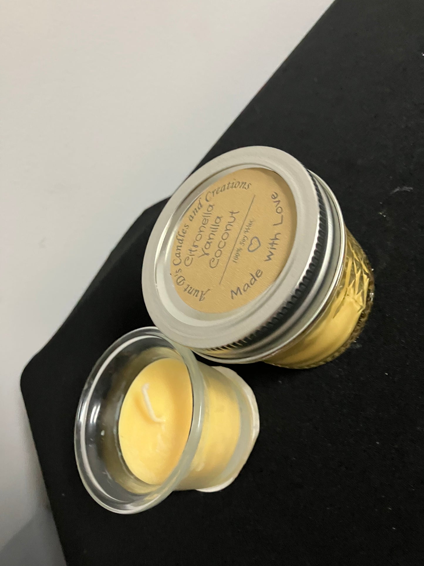 Citronella Vanilla Coconut scented candle
