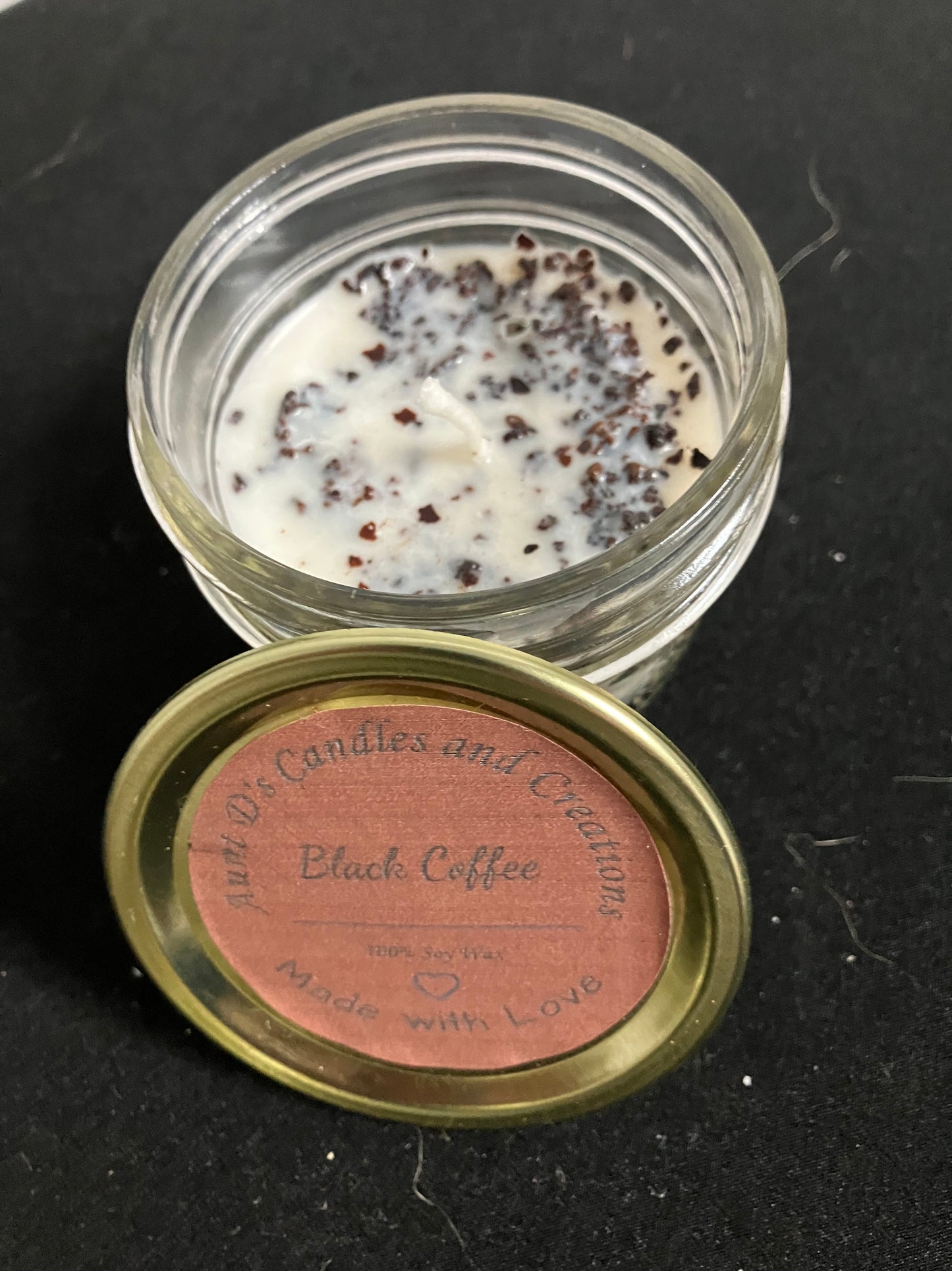 Black coffee scented candle