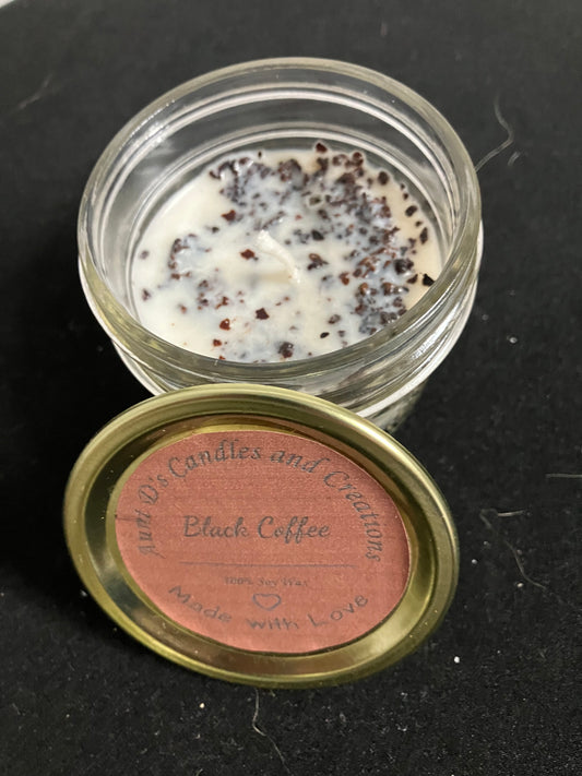 Black coffee scented candle